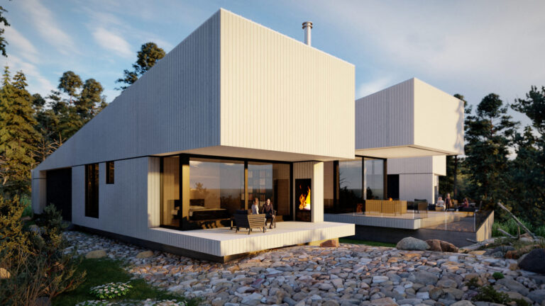 Exterior render of Peggy's Cove Road project