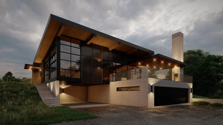 exterior render of Walker project